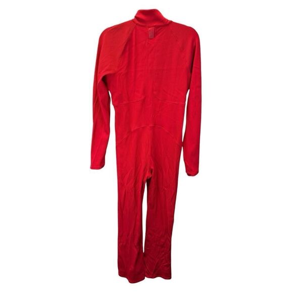 Athleta x Alicia Keys Red Ribbed Goddess Jumpsuit L PowerVita Fabric - Picture 7 of 12